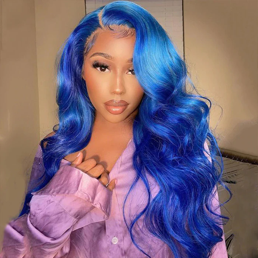 Blue wig color sample