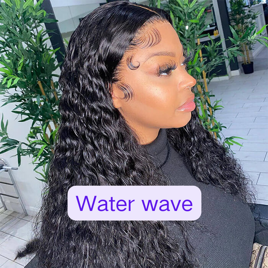 Water Wave lace front wig shown on mannequin