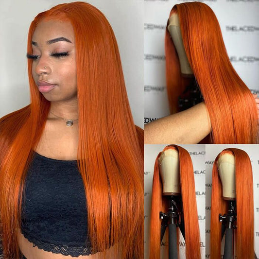 Orange Ginger wig color sample