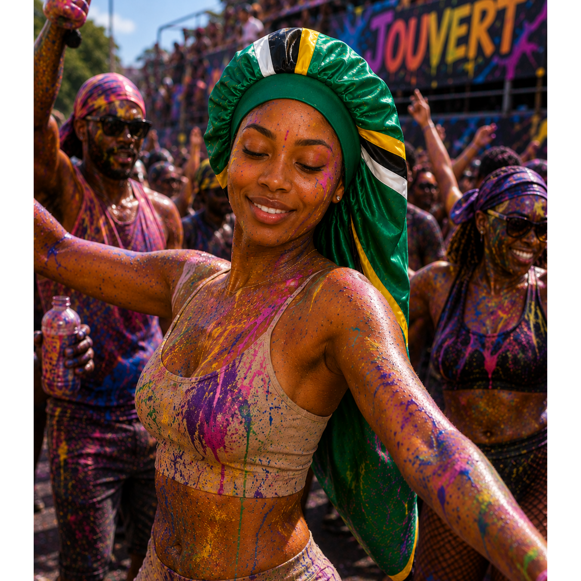 Dominica Flag Bonnet