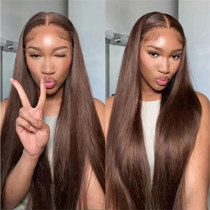 #4 Chocolate Brown wig color sample
