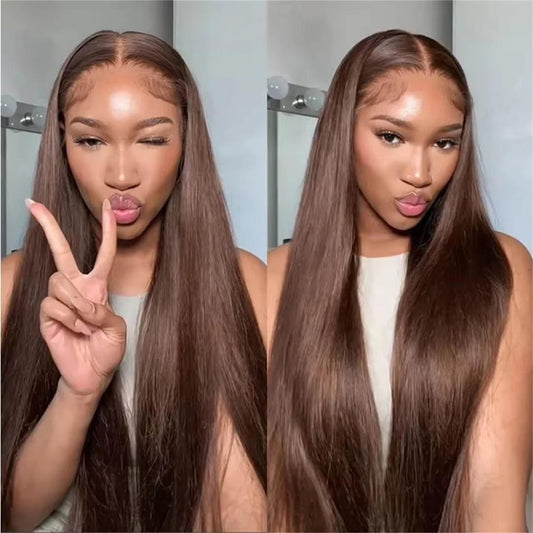 #4 Chocolate Brown wig color sample