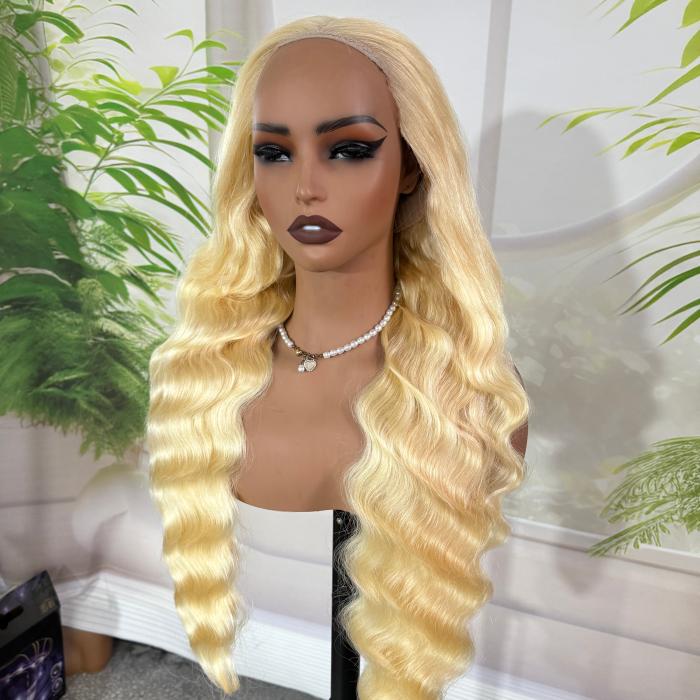 613 blonde body wave lace front wig