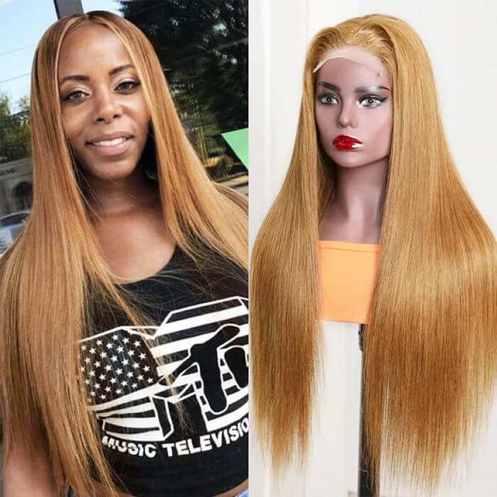 #27 Honey Blonde wig color sample