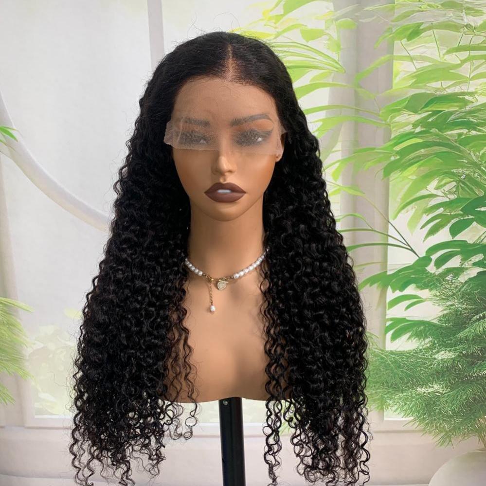 Jerry Curly lace front wig shown on mannequin
