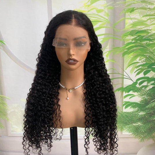 Jerry Curly lace front wig shown on mannequin