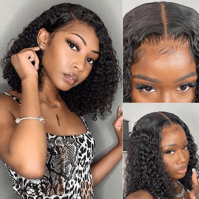 Jerry Curly short bob wig, human hair
