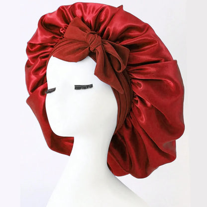 Satin Bonnet with Adjustable Tie Band