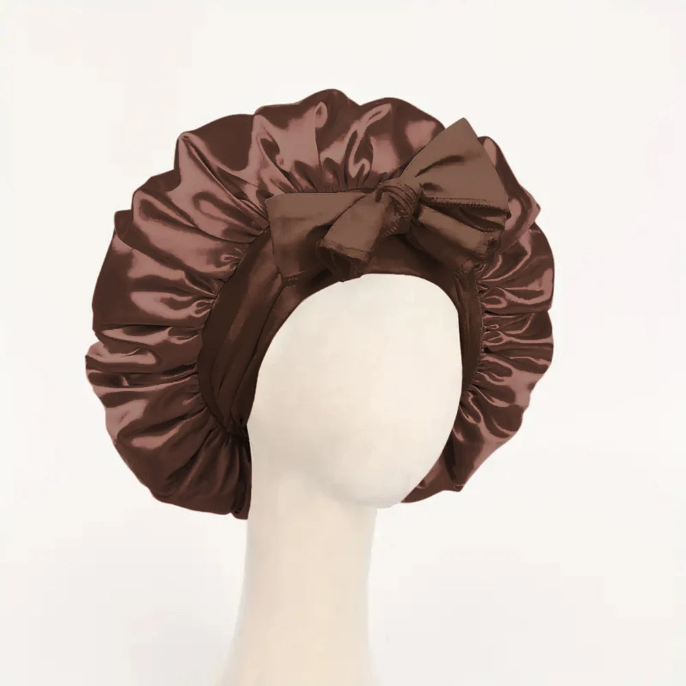 Satin Bonnet with Adjustable Tie Band