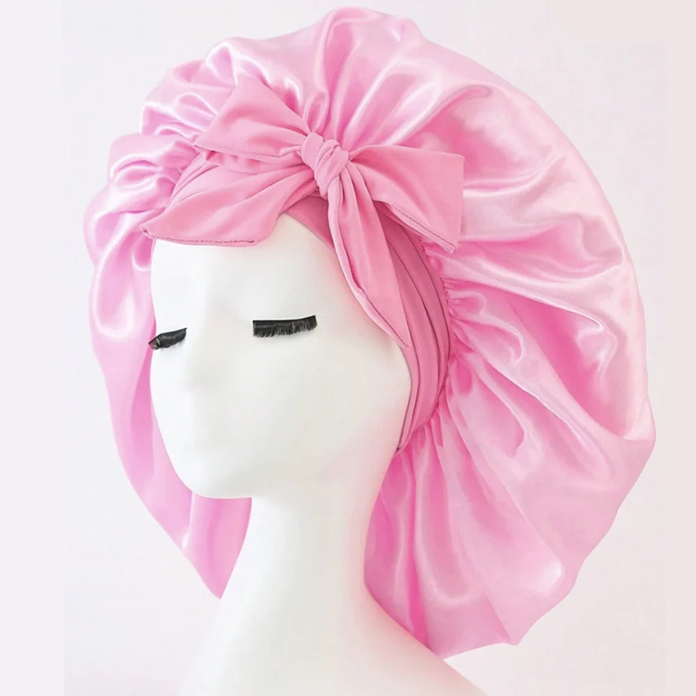 Satin Bonnet with Adjustable Tie Band