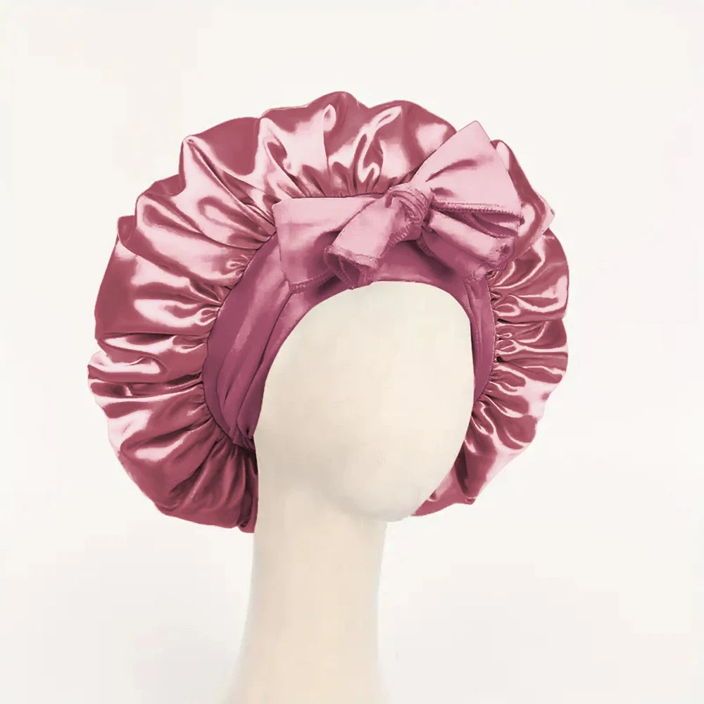 Satin Bonnet with Adjustable Tie Band