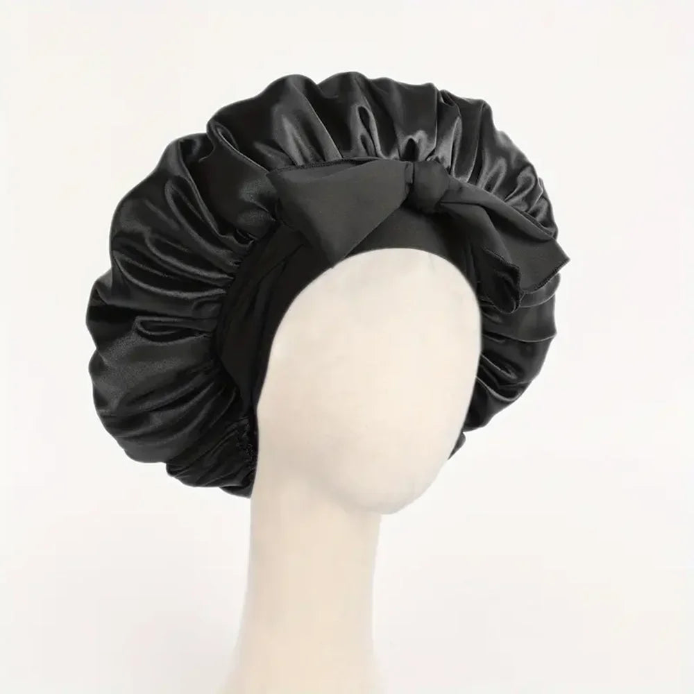 Satin Bonnet with Adjustable Tie Band