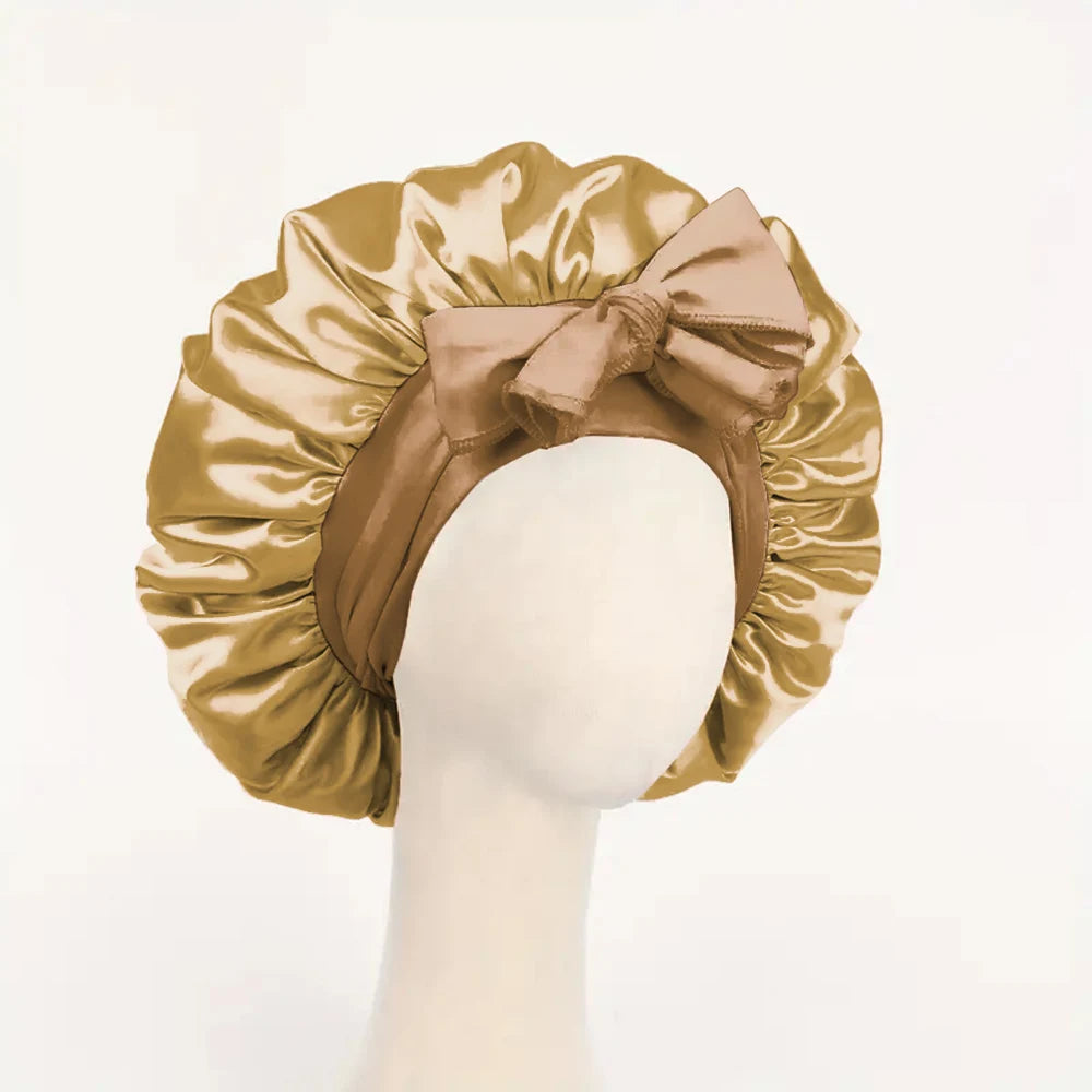 Satin Bonnet with Adjustable Tie Band