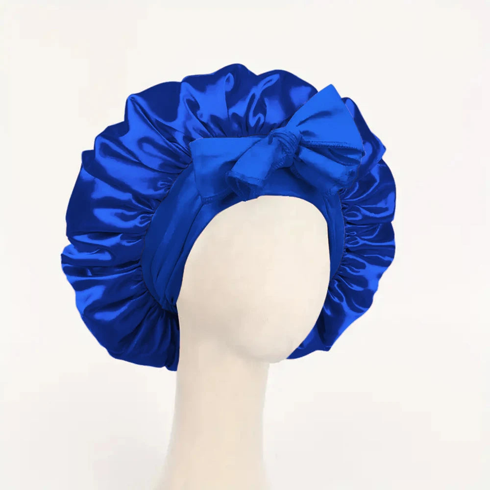 Satin Bonnet with Adjustable Tie Band