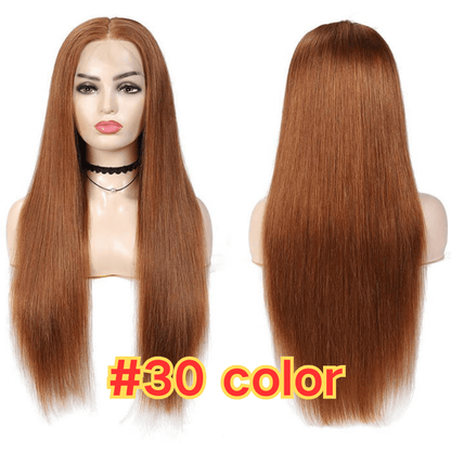 #30 Light Auburn human hair lace front wig