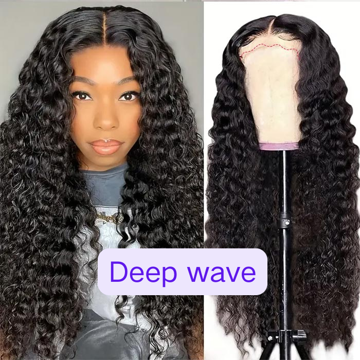 Deep Wave lace front wig shown on mannequin