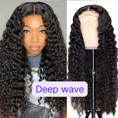 Deep Wave lace front wig shown on mannequin