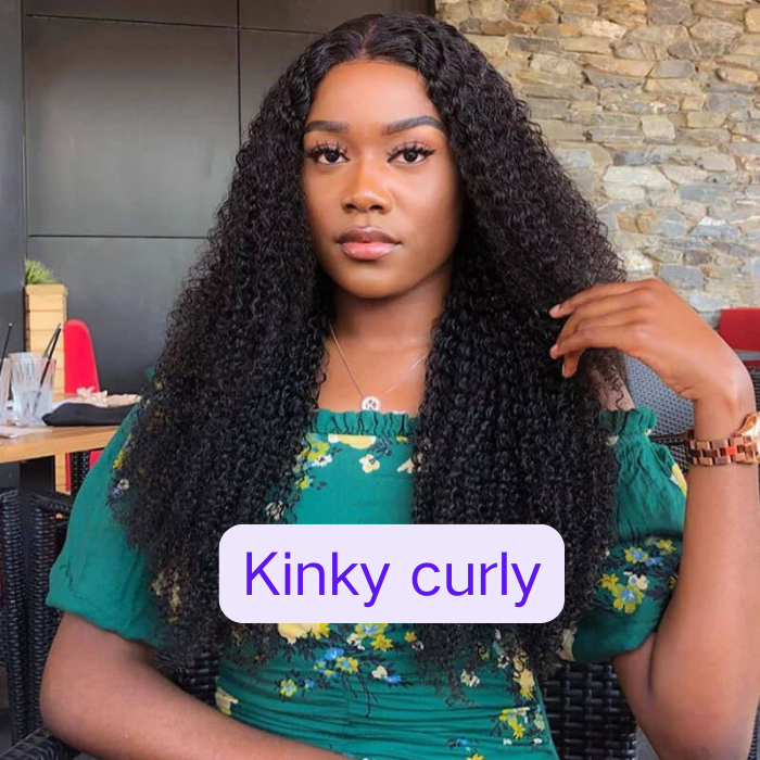 Kinky Curly lace wig on mannequin