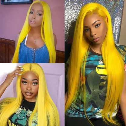 Yellow wig color sample